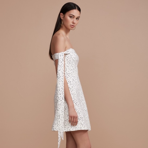 KEEPSAKE the Label Dresses & Skirts - KEEPSAKE Embrace Me Mini Dress White w/Black Spot
